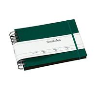 Semikolon 364017 Album à spirales Mini Mucho - 25 x 16 cm - Album photo, 90 pages noir, livre photo, vert forêt