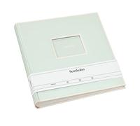 Semikolon 364060 Album Jumbo - 30 x 30 cm, 100 pages couleur crème, pour photos 10 x 15, avec papier vélin - vert mousse pastel