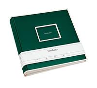 Semikolon 364061 Album Jumbo - 30 x 30 cm, 100 pages couleur crème, pour photos 10 x 15, avec papier vélin - vert forêt