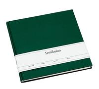 Semikolon 364094 Livre d'or - 25 x 23 cm - avec 180 pages vierges à personnaliser, marque-page - vert forêt