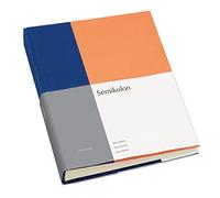 Semikolon 364816 Album photo Medium Cutting Edge - 21,1 x 25,5 cm, 80 pages blanc crème, pour 160 photos - cobalt peach