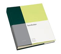 Semikolon Album photo Medium Cutting Edge 364817 - 21,1 x 25,5 cm - 80 pages blanc crème - Pour 160 photos - Forest Kiwi