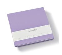 Semikolon 370074 Livre d'or - 25 x 23 cm - avec 180 pages vierges à personnaliser, marque-page - lilac silk violet
