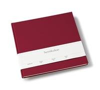 Semikolon 370425 Livre d'or Slim - 25 x 23 cm avec 100 pages vierges à personnaliser, marque-page - bordeaux foncé