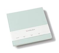 Semikolon 371036 Livre d'or Slim 25 x 23 cm - avec 100 pages vierges à personnaliser, marque-page - vert mousse pastel