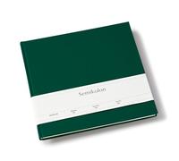 Semikolon 371038 Livre d'or Slim 25 x 23 cm - avec 100 pages vierges à personnaliser, marque-page - vert foncé forêt