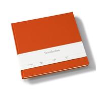 Semikolon 371039 Livre d'or Slim 25 x 23 cm - avec 100 pages vierges à personnaliser, marque-page - orange orange
