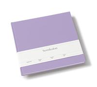 Semikolon 371086 Livre d'or Slim 25 x 23 cm - avec 100 pages vierges à personnaliser, marque-page - lilac silk violet