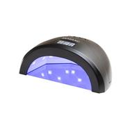 Semilac All Black - Lampe LED UV 24 W/48 W - Lampe à ongles avec double LED, minuterie, détecteur de mouvement et mode basse chaleur