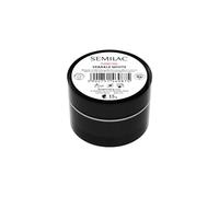Semilac Builder Thixo Gel Sparkle White 15 g - Construction avec brillance pour extension et construction des ongles - UV LED - Tiksotrope et auto-lissant - Gel de couverture blanc avec paillettes
