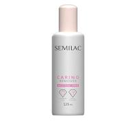 Semilac Caring Remover Dissolvant pour vernis à ongles sans acétone avec huile de macadamia et de ricin, nourrit les ongles et les cuticules, doux et efficace, parfum fraise 125 ml