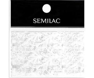 SEMILAC Decoración pour Uñas - 23 White Lace Foil pour adultes, routine beauté quotidienne, format pratique