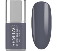 Semilac One Step 3in1 Glossy vernis à ongles gel teinte 185 Stone Grey 7 ml