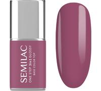 Semilac One Step 3in1 Glossy vernis à ongles gel teinte 205 Purple Beige 7 ml