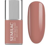 Semilac One Step 3in1 Glossy vernis à ongles gel teinte 235 Peach Beige 7 ml