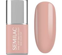 Semilac One Step 3in1 Glossy vernis à ongles gel teinte 450 Light Peach 7 ml