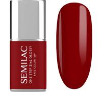 Semilac One Step 3in1 Glossy vernis à ongles gel teinte 575 Dark Red 7 ml