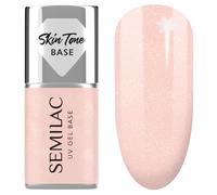 Semilac Skin Tone Cover Base Glitter Peach 7 ml
