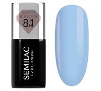 Semilac Smart Builder 826 Calm Blue Vernis à ongles UV 7 ml - Bleu ciel, bleu clair, formule 8 en 1, auto-nivelant, application rapide et sans effort