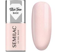 Semilac UV Gel Base Skin Tone Base base coat pour ongles en gel teinte Glitter Rose 7 ml