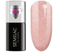 Semilac Vernis à ongles gels semi-permanents UV 804 Glitter Soft Beige 7ml