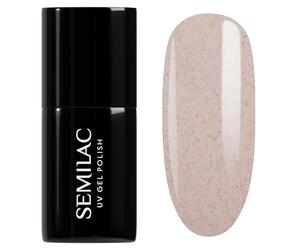Semilac Vernis à ongles UV 963 Rose Stracciatella 7 ml - Beige crémeux avec flocons de cuivre rose pour un éclat chaud - Collection Inner Glow