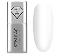 Semilac Vernis à ongles UV Base & Top 2 en 1 dur 7 ml - Vernis à ongles UV Base & Top Coat en un seul - Forte adhérence et finition brillante