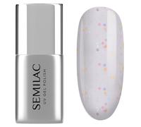 Semilac Vernis à Ongles UV Top Coat T30 Candy Drops 7ml - Gel Top Coat Transparent avec Particules de Couleur Effet Nail Art