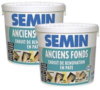 Semin A00548 Anciens Fonds, Enduit de Rénovation pour les Supports Irréguliers Spécial Toile de Verre, Carrelage, Peinture, Intérieur/Extérieur, Seau de 1,5 kg (Lot de 2)