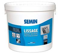 Semin A08101 Enduit de Lissage en Pâte pour Murs et Plafonds, Intérieur, Seau de 1,5 kg