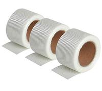 Semin Bande Grillagée Auto-Adhésive 20 m x 50 mm - Fibre de Verre pour Joints de Plaques de Plâtre - Pose Rapide - Haute Résistance - Finition Invisible - Lot de 3