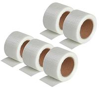Semin Bande Grillagée - Auto-adhésive - Pour Joints de Plaques de Plâtre - Fibre de Verre - 20 m x 50 mm (Lot de 5)