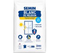SEMIN Blanc de Meudon 5 kg - Protection Chaleur Vitres & Vérandas - Jusqu'à -10°C en Intérieur - Très Blanc, Fort Pouvoir Opacifiant - Poudre Naturelle