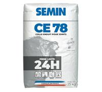 SEMIN CE 78 Lent 25 kg - Enduit pour Joints de Plaques de Plâtre avec Bande à Joint - Temps d'Emploi Supérieur à 24 h - Application Manuelle ou Mécanique - Finition Professionnelle - Intérieur