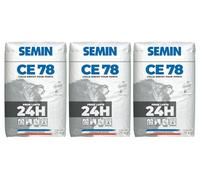 SEMIN CE 78 Lent - 3 X 25 kg - Enduit pour Joints de Plaques de Plâtre avec Bande à Joint - Temps d'Emploi Supérieur à 24 h - Application Manuelle ou Mécanique - Finition Professionnelle - Intérieur