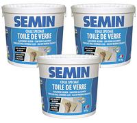 Semin - Colle en Pâte pour Toiles de Verre - Prête à l'Emploi - Seau de 10 kg (Lot de 3)