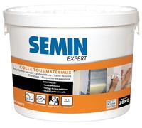 SEMIN Colle Tout Matériaux 20 kg - Haute Adhérence Sans Solvant - Prête à l'Emploi - Intérieur/Extérieur - Polystyrène, Liège, Laine de Verre, Carrelage et Plaquettes de Parement
