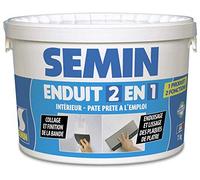Semin - Enduit 2 en 1 Multifonctions - Joint et Lissage Plaque de Plâtre - Intérieur - Seau de 7 kg