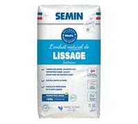 SEMIN Enduit de Lissage Intérieur 15 kg - Enduit de Finition pour Murs et Plafonds - Préparation Avant Peinture et Papier Peint - Ponçage Facile - 99,9% d'Origine Naturelle