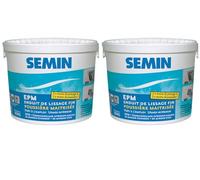 Semin Enduit de Lissage - Poussière Maîtrisée - Finition des Murs - 3 Fois Moins de Ponçage - Intérieur - Seau de 25 kg (lot de 2)