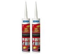 Semin - Enduit de Rebouchage Allégé - Sem-Light - Trous et Fissures Importants - Intérieur - Cartouche 310 ml (Lot de 2)