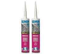 SEMIN Enduit de Rebouchage Élastique Fibrelastic 2x300 gr - Fissures Vivantes Mur & Plafond, Enduit Fibre de Verre Intérieur/Extérieur, Rebouchage Flexible Multi-Supports, Qualité Professionnelle