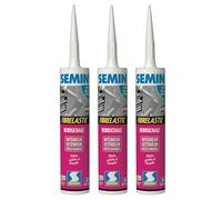 SEMIN Enduit de Rebouchage Élastique Fibrelastic 3x 300 ml - Fissures Vivantes Mur & Plafond, Enduit Fibre de Verre Intérieur/Extérieur, Rebouchage Flexible Multi-Supports, Qualité Professionnelle