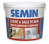 SEMIN Enduit de Rebouchage & Rénovation Cuisine et Salle de Bain 1kg - Enduit Prêt à l’Emploi, Haute Adhérence sur Carrelage sans Primaire, Résistant à l’Humidité, Murs Intérieurs