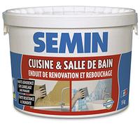 SEMIN Enduit de Rebouchage & Rénovation Cuisine et Salle de Bain 5 kg - Enduit Prêt à l’Emploi, Haute Adhérence sur Carrelage sans Primaire, Résistant à l’Humidité, Murs Intérieurs