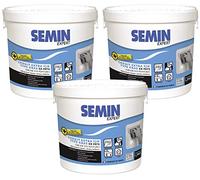 Semin - Enduit Extra Fin - Lissage Type Gras - Sans Solvants - Séchage Rapide - Intérieur - Seau de 1,5 kg (Lot de 3)