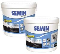 Semin - Enduit Extra Fin - Lissage Type Gras - Sans Solvants - Séchage Rapide - Intérieur - Seau de 1,5 kg (Lot de 2)