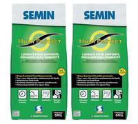 Semin Humi’Protect - Enduit Ciment Anti-Humidité - Traitement Maçonneries Humides - Intérieur & Extérieur - Cave, Sous-Bassement & Façade -Lot de 2 Sacs de 6 kg