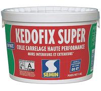 Semin KEDOFIX SUPER Colle Carrelage Murale 5 kg - Prête à l’Emploi Sans Ciment - Intérieur & Extérieur Protégé - Haute Résistance à l’Eau - Spécial Pièces Humides - Faïence, Pierre, Pâte de Verre