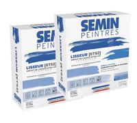 Semin Lisseur, Enduit de Lissage Extra Fin en Poudre pour Finition des Murs, Intérieur, Boite de 1,5 kg (Lot de 2)